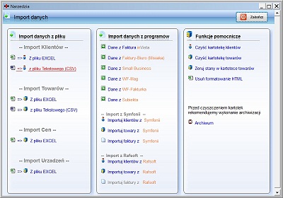 Program do faktur